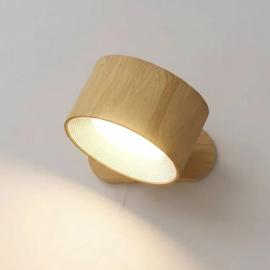 Adjustable Brightness Wireless Wall Sconce with 360° Rotating LED