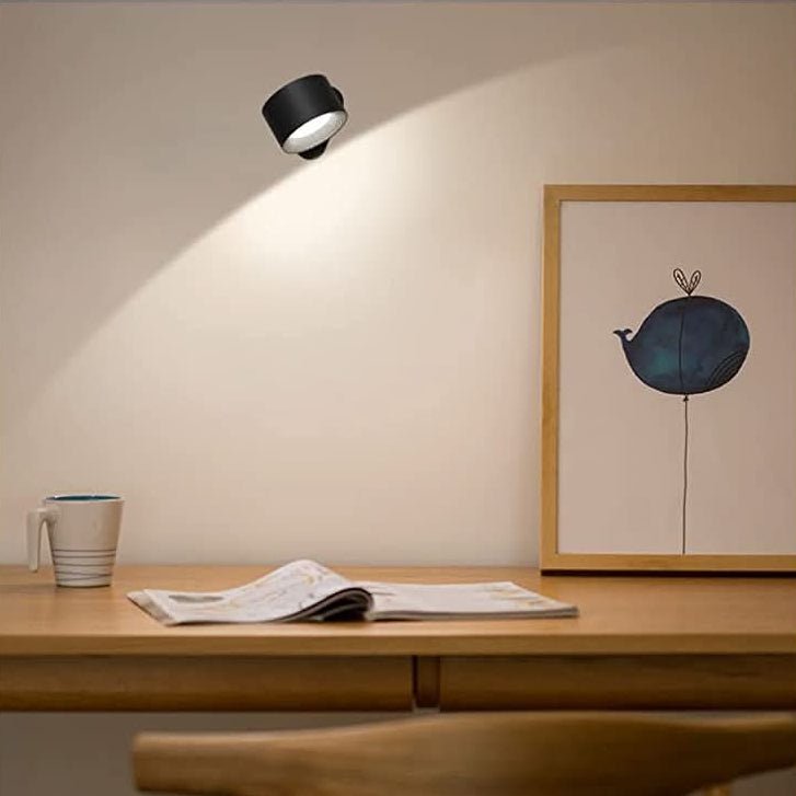 Adjustable Brightness Wireless Wall Sconce with 360° Rotating LED
