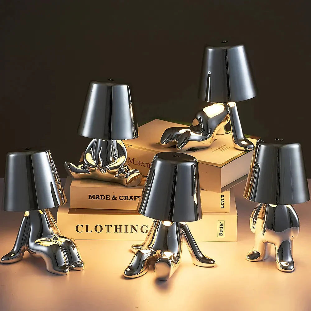 Rechargeable Table Lamp with Adjustable Brightness – Unique Design for Desk or Bedside