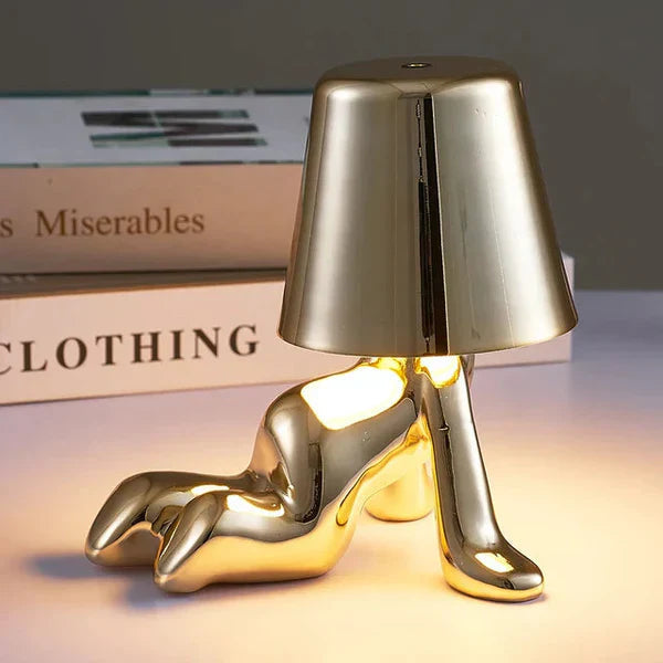 Rechargeable Table Lamp with Adjustable Brightness – Unique Design for Desk or Bedside