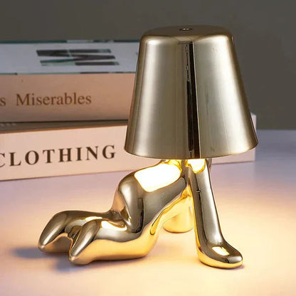 Rechargeable Table Lamp with Adjustable Brightness – Unique Design for Desk or Bedside