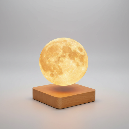 Wireless Floating Moon Lamp with Adjustable Brightness and Color Settings