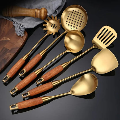6-Piece Kitchen Cooking Utensil Set with Comfortable Grip Handles