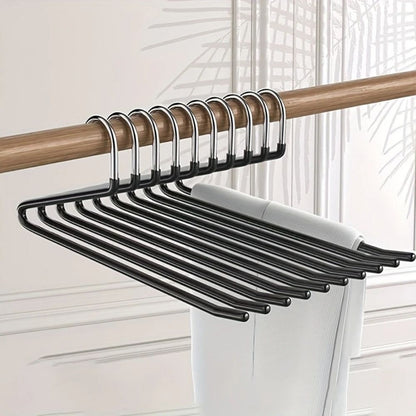 Closet Organizer with Goose Neck Design - Stainless Steel Pants Hanger