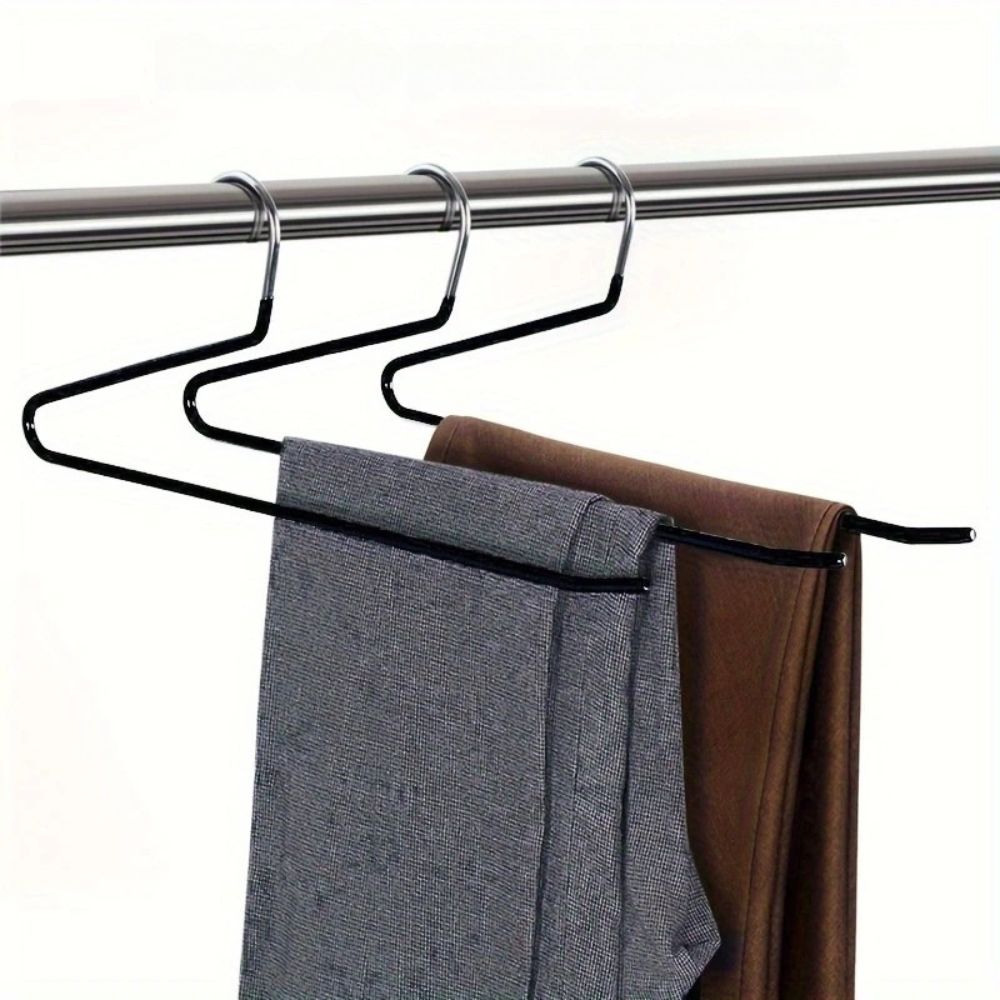Closet Organizer with Goose Neck Design - Stainless Steel Pants Hanger