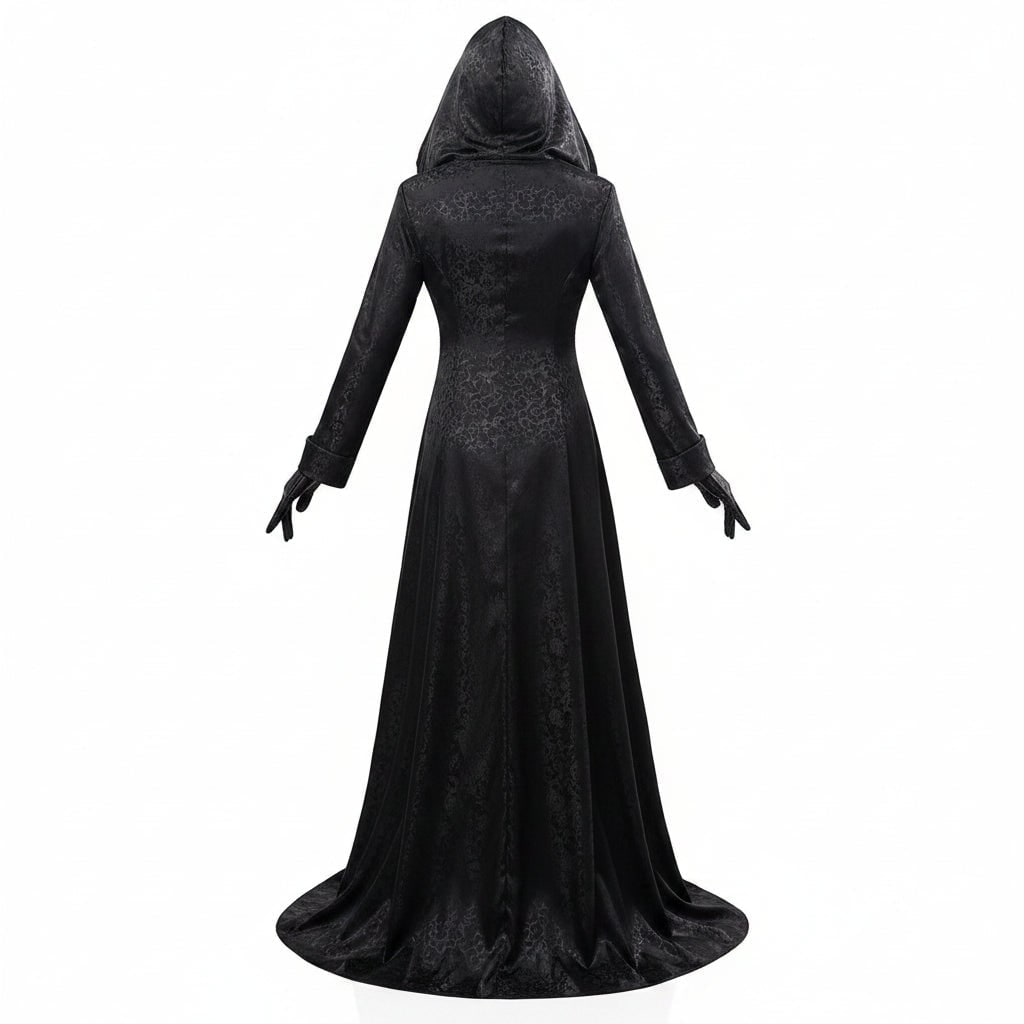 Gothic Vampire Costume for Adults - Hooded Dress with Accessories