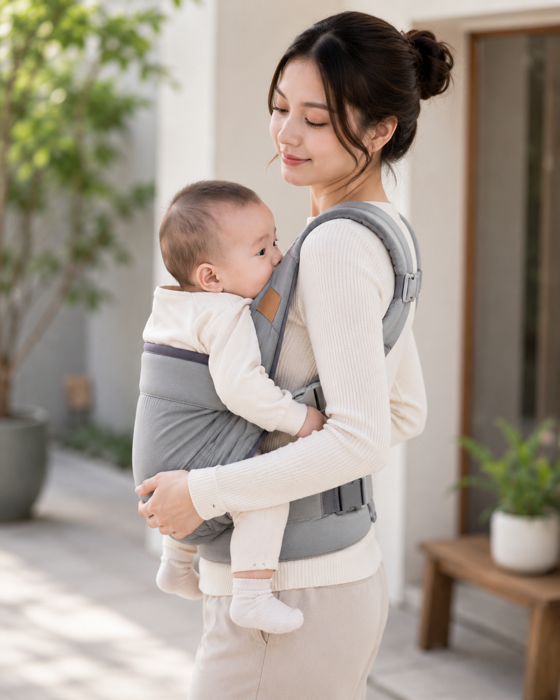 Ergonomic Baby Wrap Carrier for Newborns to Toddlers – Hands-Free Sling, 0-36 Months, Supports Up to 44 lbs