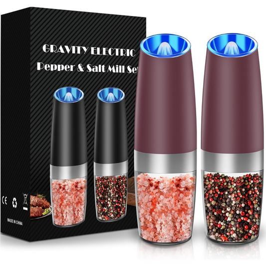Adjustable One-Handed Grinder Set for Electric Salt and Pepper Mills