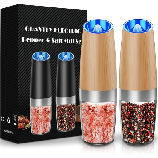 Adjustable One-Handed Grinder Set for Electric Salt and Pepper Mills