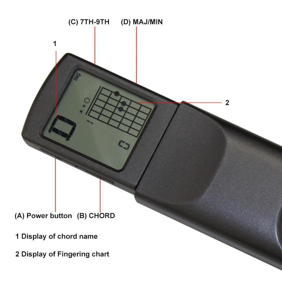 Compact Guitar Training Device Featuring Metronome and Chord Guide