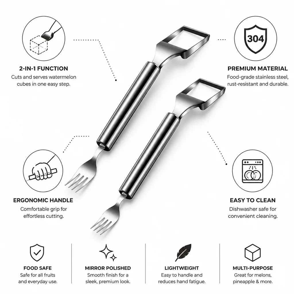 2-in-1 Stainless Steel Watermelon Fork