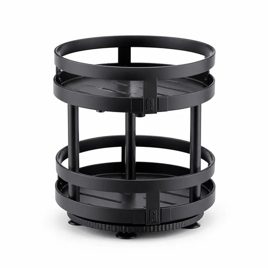 Adjustable Height Spice Rack (360° Rotating Turntable)