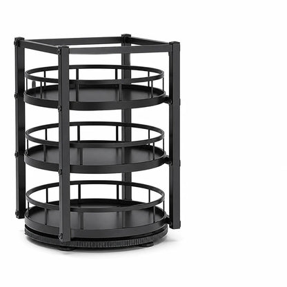 Adjustable Height Spice Rack (360° Rotating Turntable)
