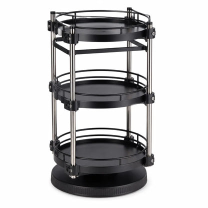 Adjustable Height Spice Rack (360° Rotating Turntable)