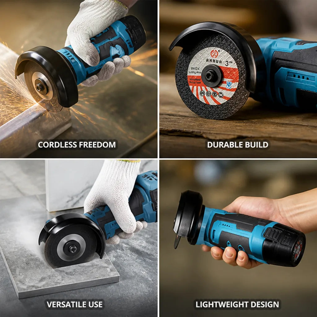 Angle Grinder Cordless 12V High-Speed 76mm