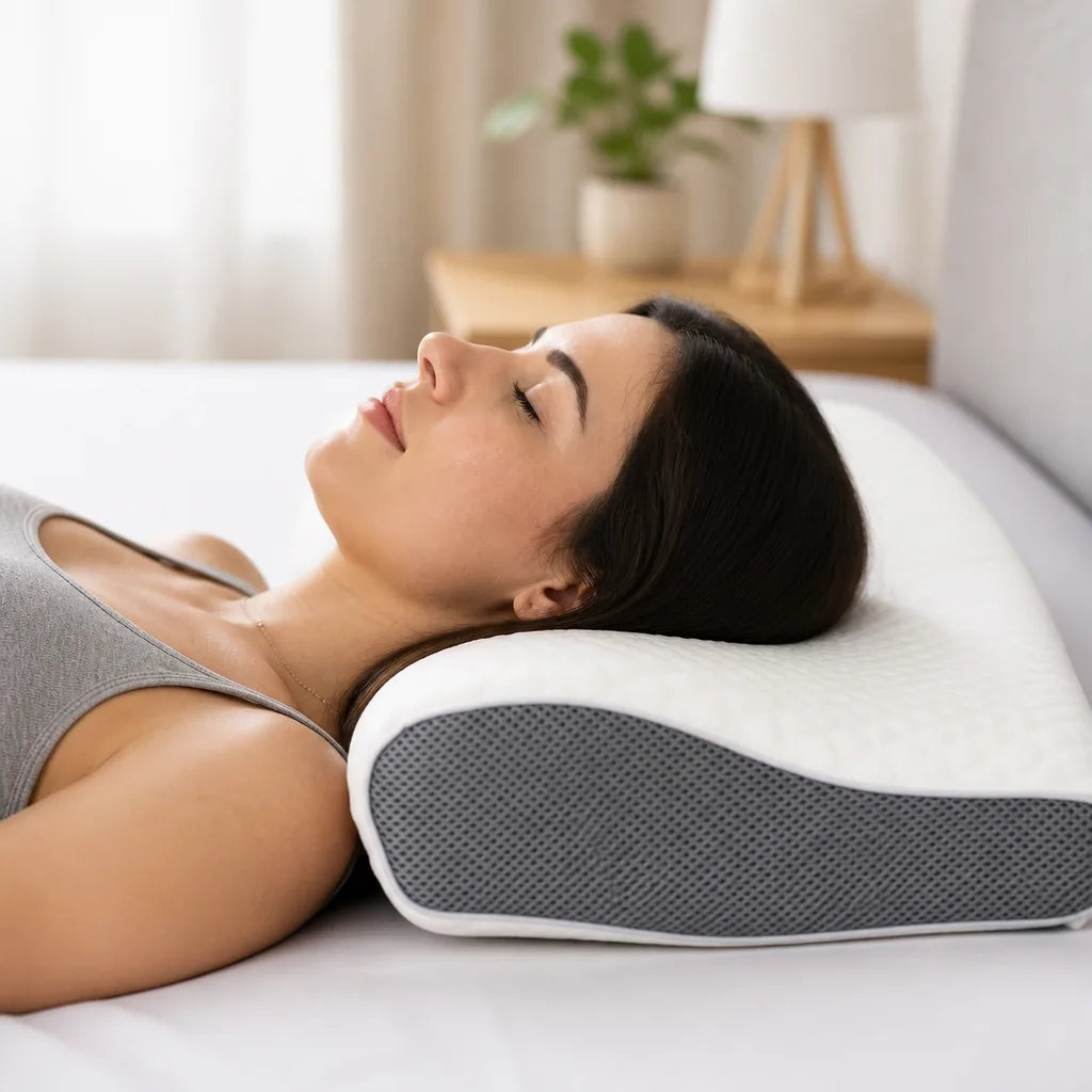 Anti-Snore Pillow Ergonomic Neck Support Removable Washable Cover