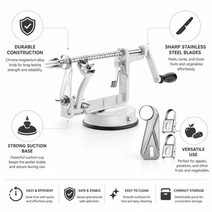 Apple Peeler Corer & Slicer Stainless Steel Suction Cup