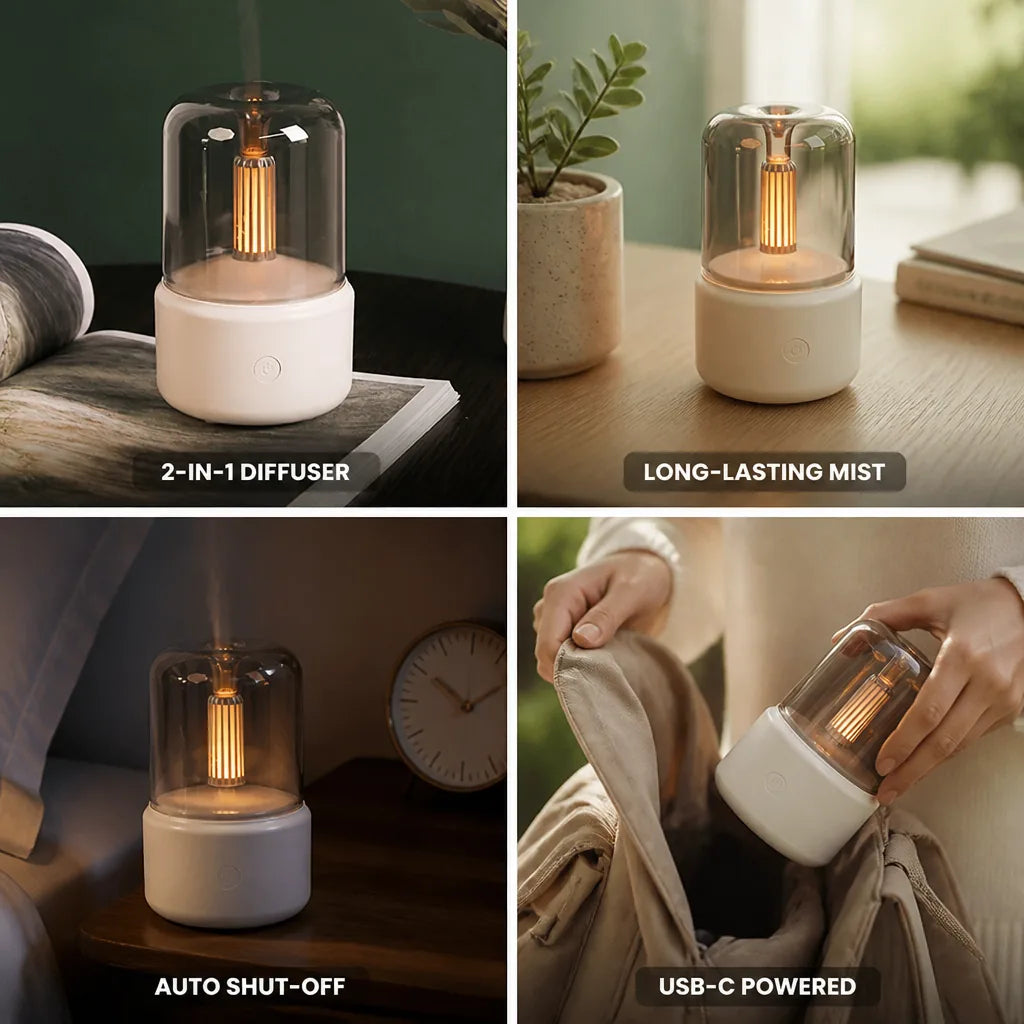 Aroma Diffuser 120ml USB-C Auto Shut-Off