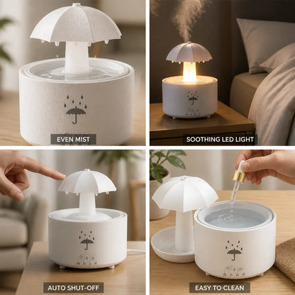 Aroma Diffuser Ultrasonic 300ml LED Light & Auto Shut-Off