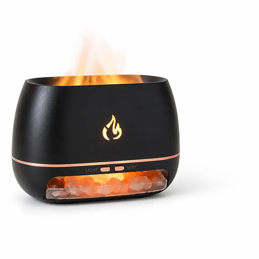 Aroma Diffuser Ultrasonic Humidifier & LED Flame 240ml