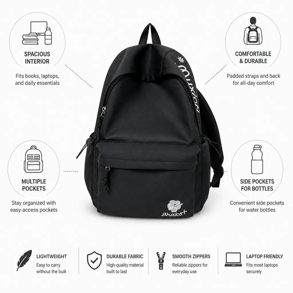 Backpack Lightweight Padded Straps & Multiple Pockets