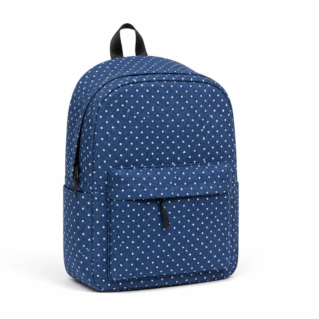 Backpack Star Pattern Spacious Interior & Ergonomic Straps