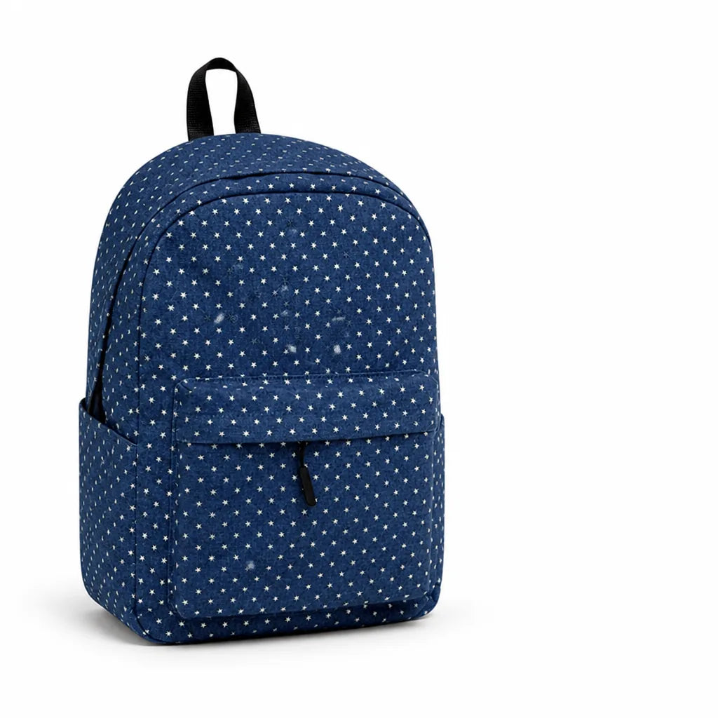Backpack Star Pattern Spacious Interior & Ergonomic Straps