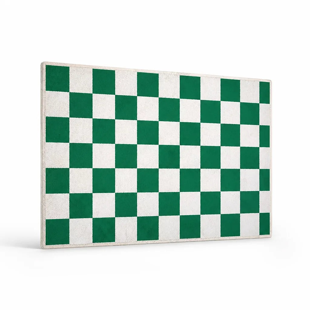 Bath Mat Checkered Absorbent Non-Slip Backing