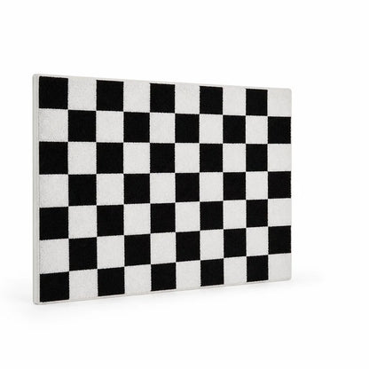 Bath Mat Checkered Absorbent Non-Slip Backing