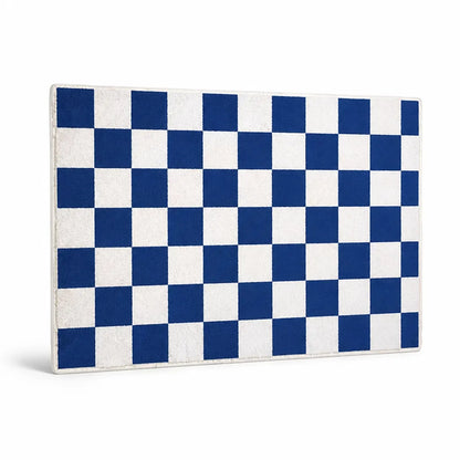 Bath Mat Checkered Absorbent Non-Slip Backing