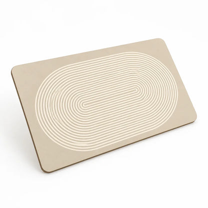 Bath Mat Geometric Design Non-Slip Backing & Machine Washable