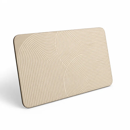 Bath Mat Geometric Design Non-Slip Backing & Machine Washable