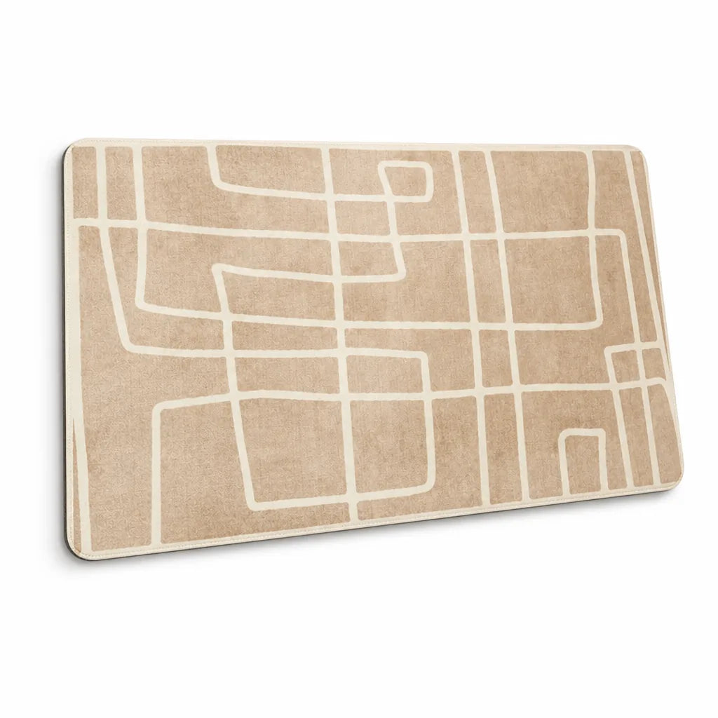 Bath Mat Geometric Design Non-Slip Backing & Machine Washable