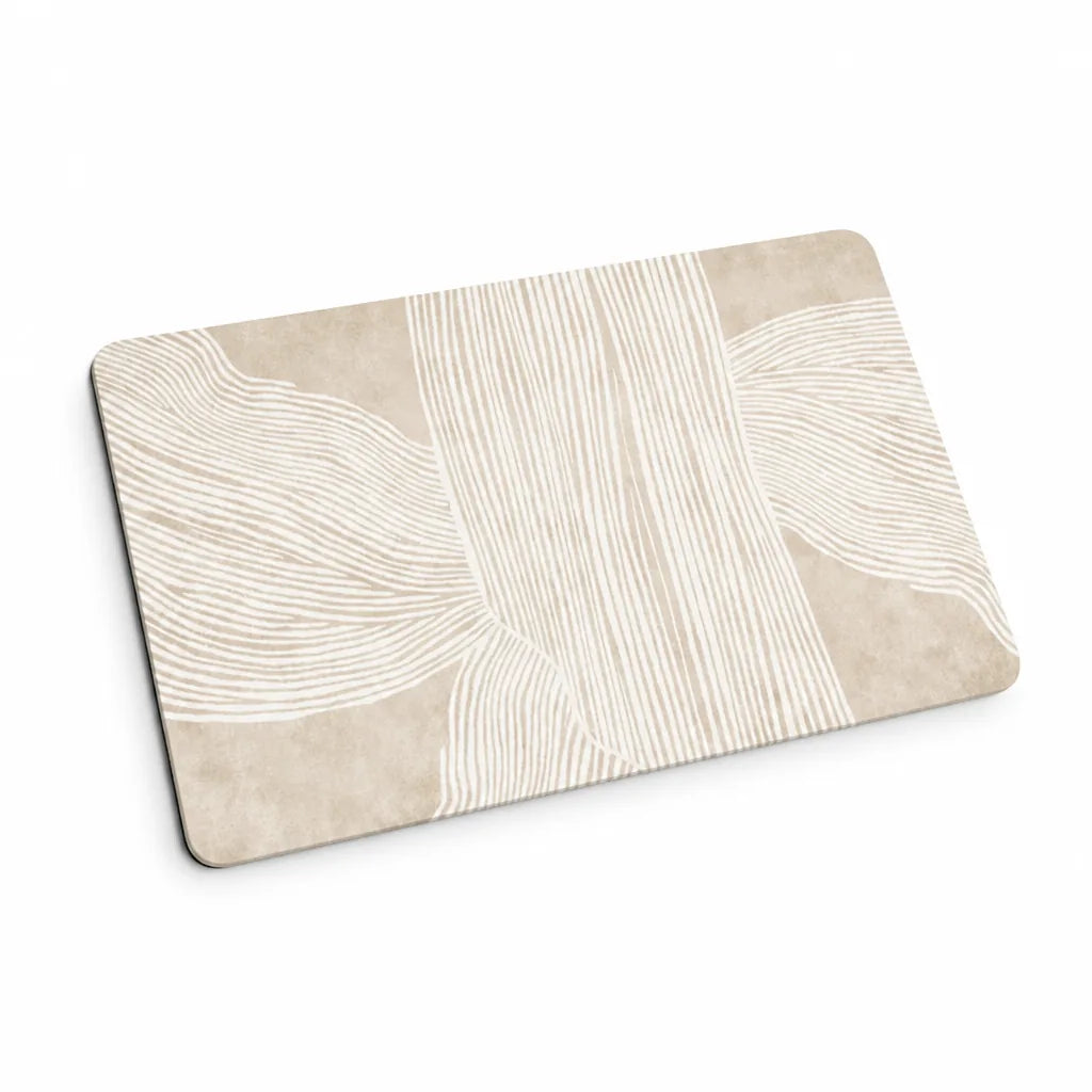 Bath Mat Geometric Design Non-Slip Backing & Machine Washable