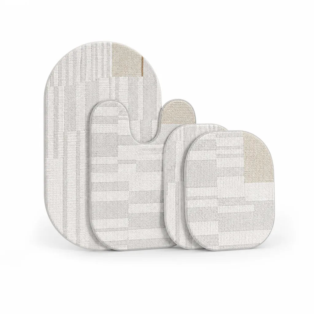 Bath Mat Set Textured Machine Washable & Quick Drying