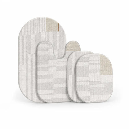 Bath Mat Set Textured Machine Washable & Quick Drying