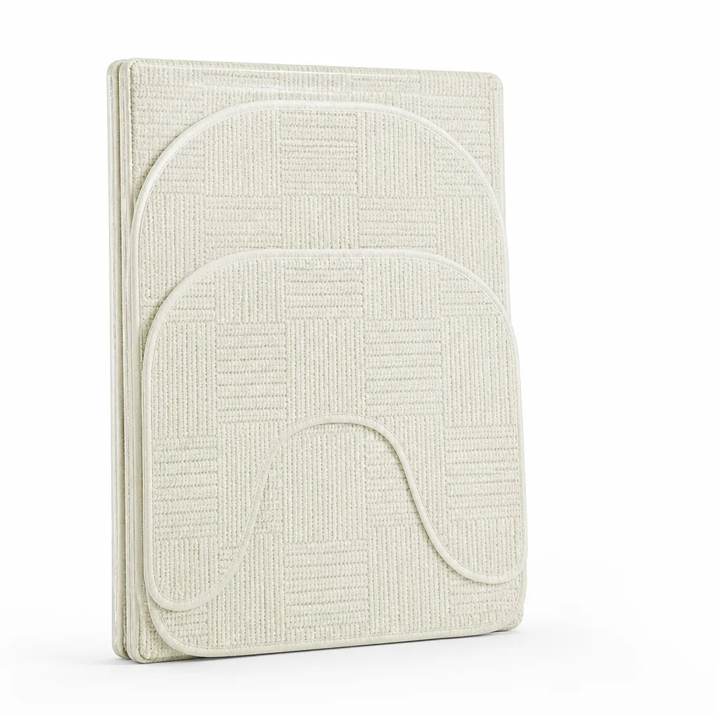 Bath Mat Set Textured Machine Washable & Quick Drying