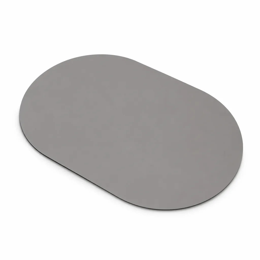 Bathroom Mat Soft Plush Oval Non-Slip Stain-Resistant