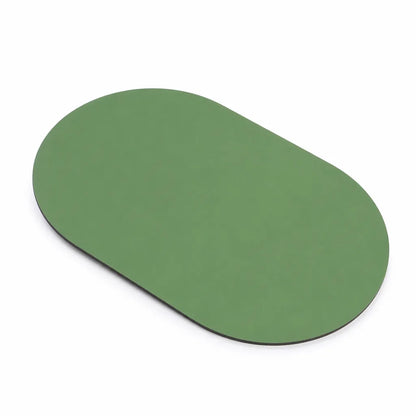 Bathroom Mat Soft Plush Oval Non-Slip Stain-Resistant