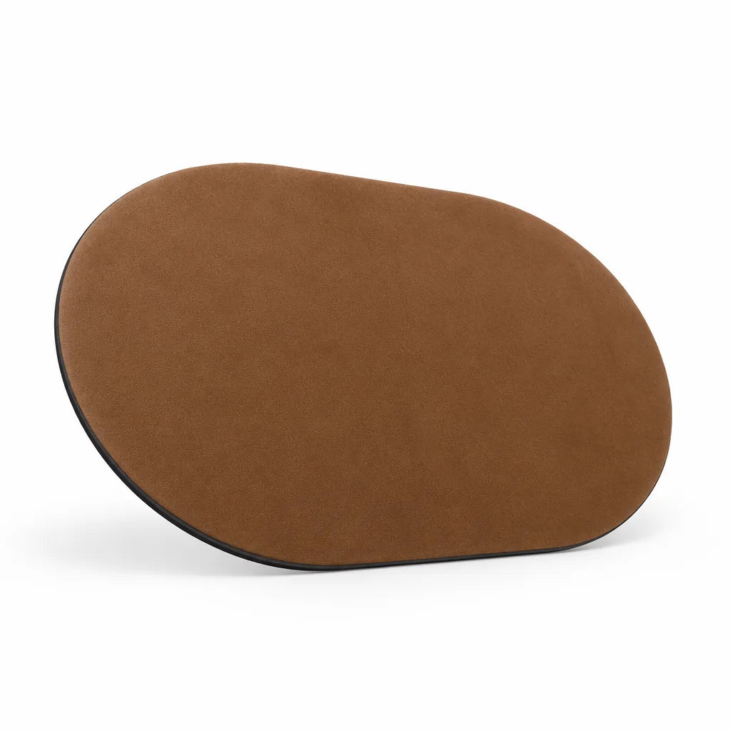 Bathroom Mat Soft Plush Oval Non-Slip Stain-Resistant