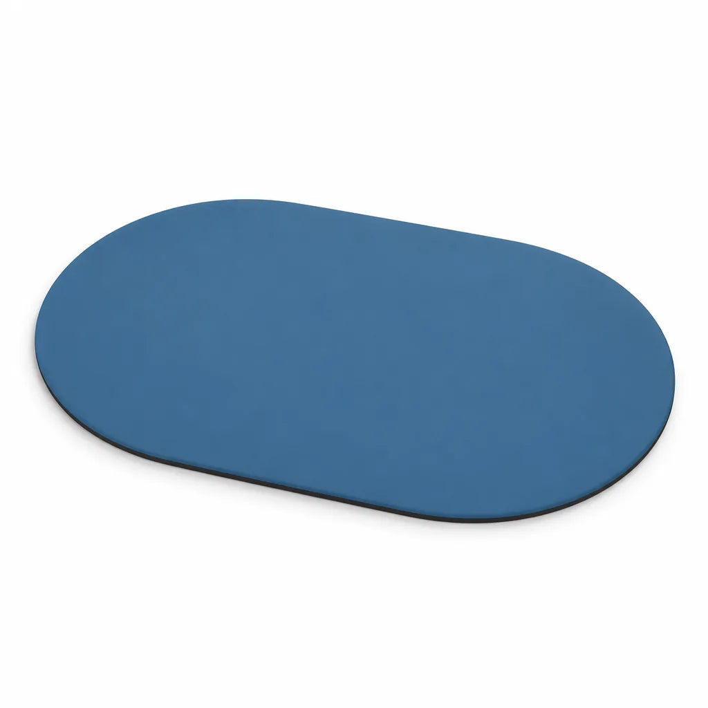 Bathroom Mat Soft Plush Oval Non-Slip Stain-Resistant