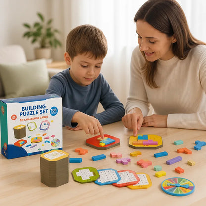 Building Puzzle Set 108 Pieces 20 Challenge Cards