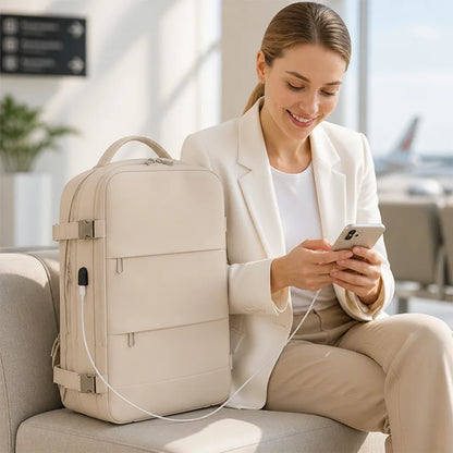 Business Backpack 180° Opening Integrated USB Padded Laptop Compartment