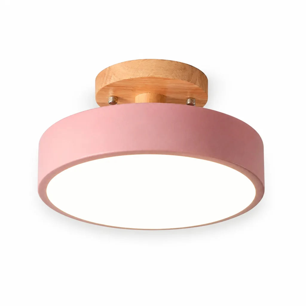 Ceiling Lamp Wood & Acrylic Energy-Efficient LED Multi-Color