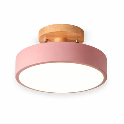 Ceiling Lamp Wood & Acrylic Energy-Efficient LED Multi-Color