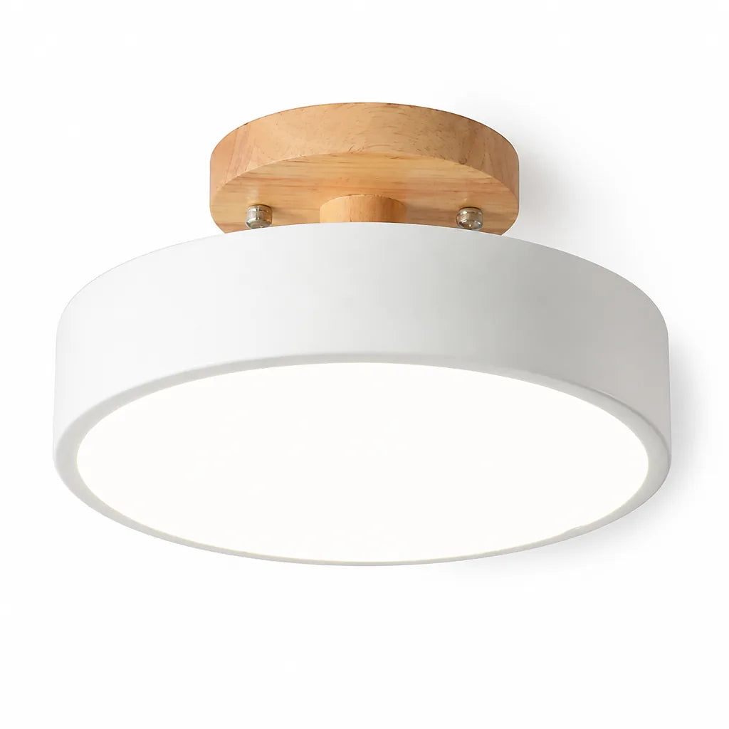 Ceiling Lamp Wood & Acrylic Energy-Efficient LED Multi-Color