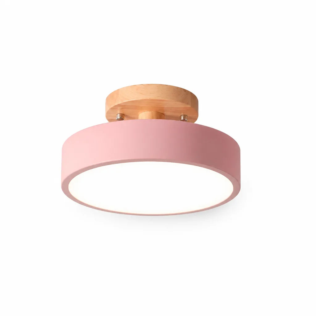 Ceiling Lamp Wood & Acrylic Energy-Efficient LED Multi-Color