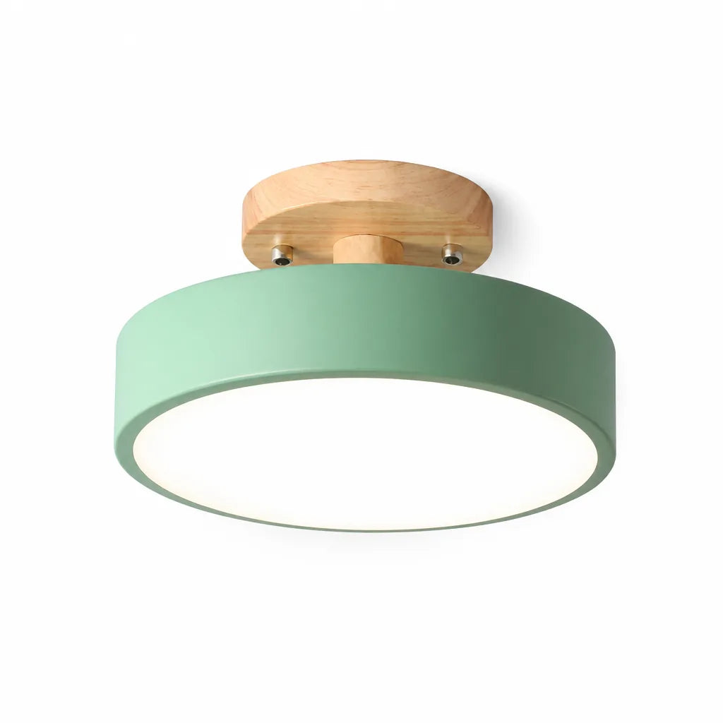 Ceiling Lamp Wood & Acrylic Energy-Efficient LED Multi-Color