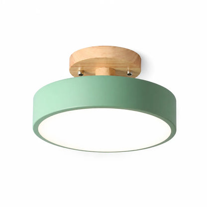 Ceiling Lamp Wood & Acrylic Energy-Efficient LED Multi-Color