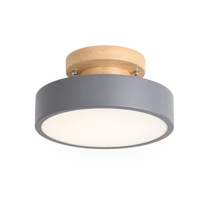 Ceiling Lamp Wood & Acrylic Energy-Efficient LED Multi-Color